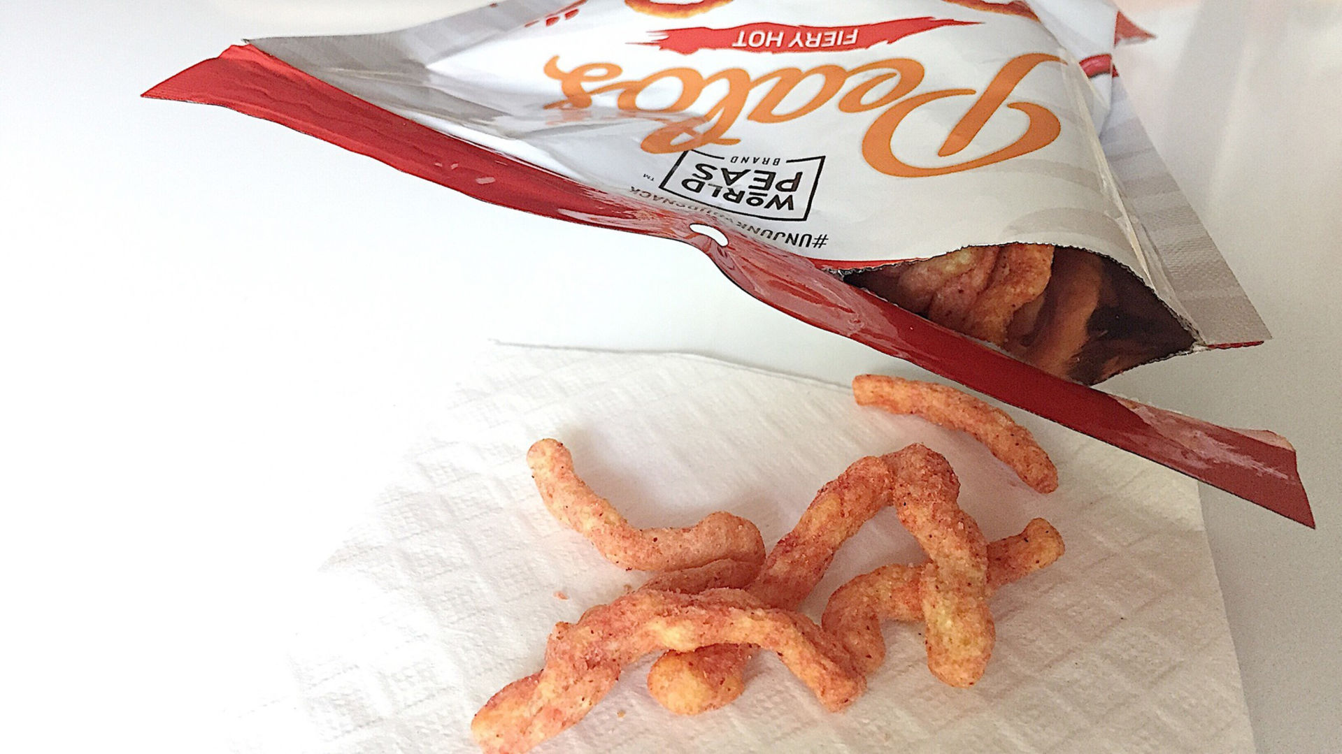 Peatos "Fiery Hot" crunchy pulse snacks